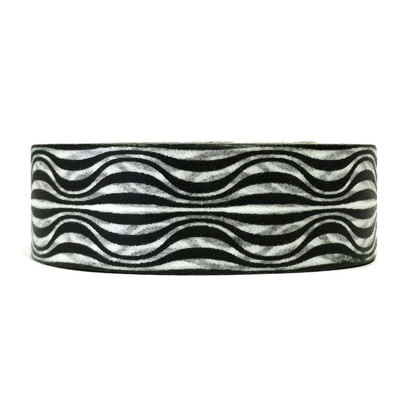 Decorative Washi Masking Tape, Black Wavy Lines