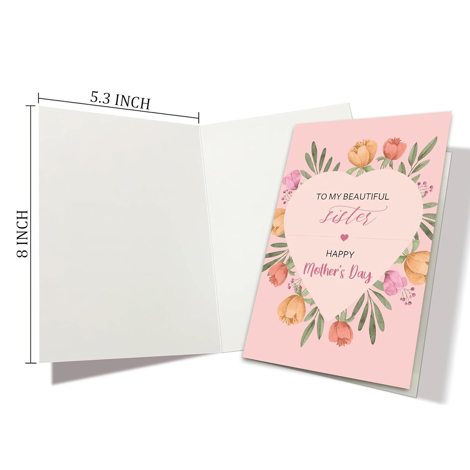 Mother'S Day Card For Sister, Beautiful Sister Mothers Day Card, Cute Card For Sister, Surprising Mothers Day Gift Idea For Friend