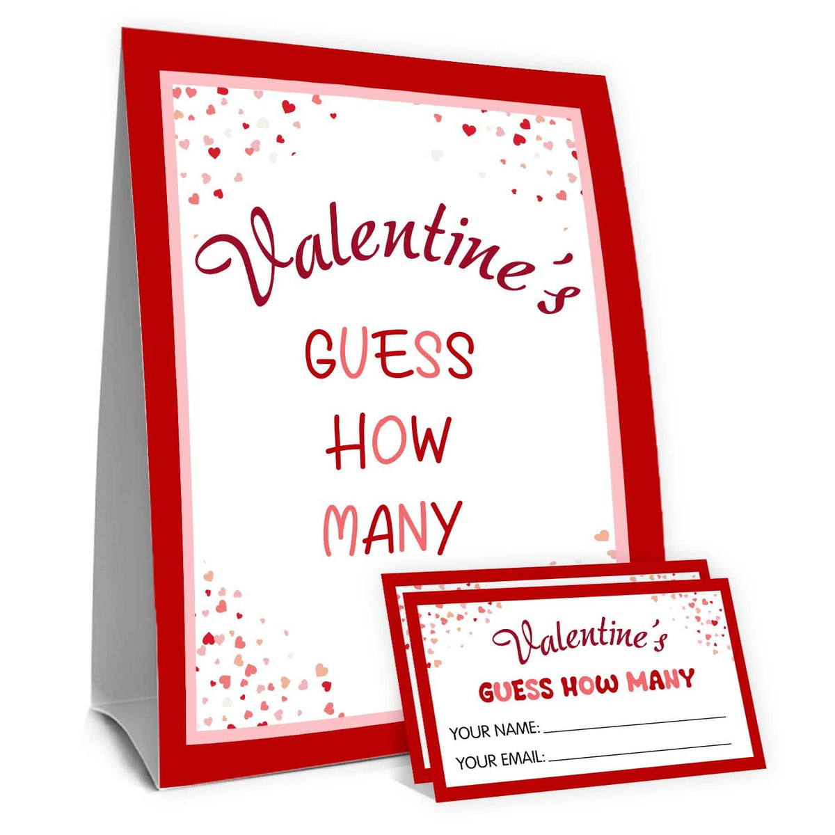Valentine'S Day Party Game,Galentines Day Games For Women,Fun Valentine Trivia Game,Players Valentine'S Party Games For Adults Family Office Large Groups,Party Games & Activities 50 Cards And Sign