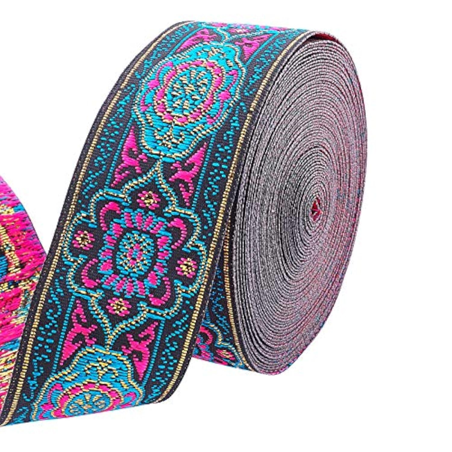 7 Yard 1.2Inch Vintage Jacquard Ribbon Emobridered Woven Ribbon Fabric