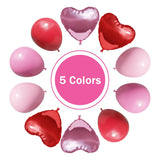 Red And Pink Valentine'S Day Balloons Arch Kit Garland, 131Pcs Pink And Red Balloons Arch Different Size For Girls Anniversary Birthday Wedding Valentines Day Decorations