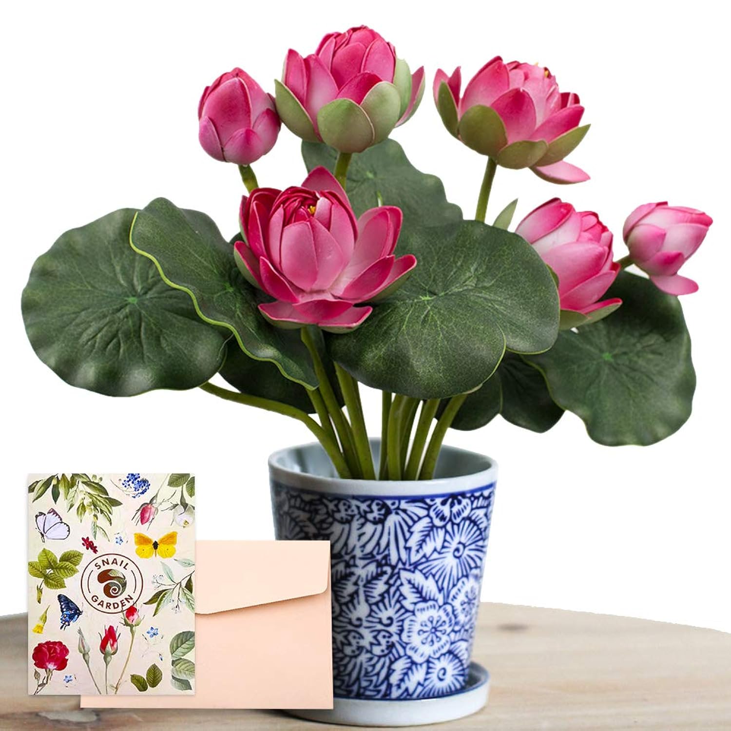 2 Bouquets Artificial Lotus Flowers, Real-Touch Water Lily Simulation Tabletop Flower For Party, Home Office Arrangements Indoor Outdoor Decoration