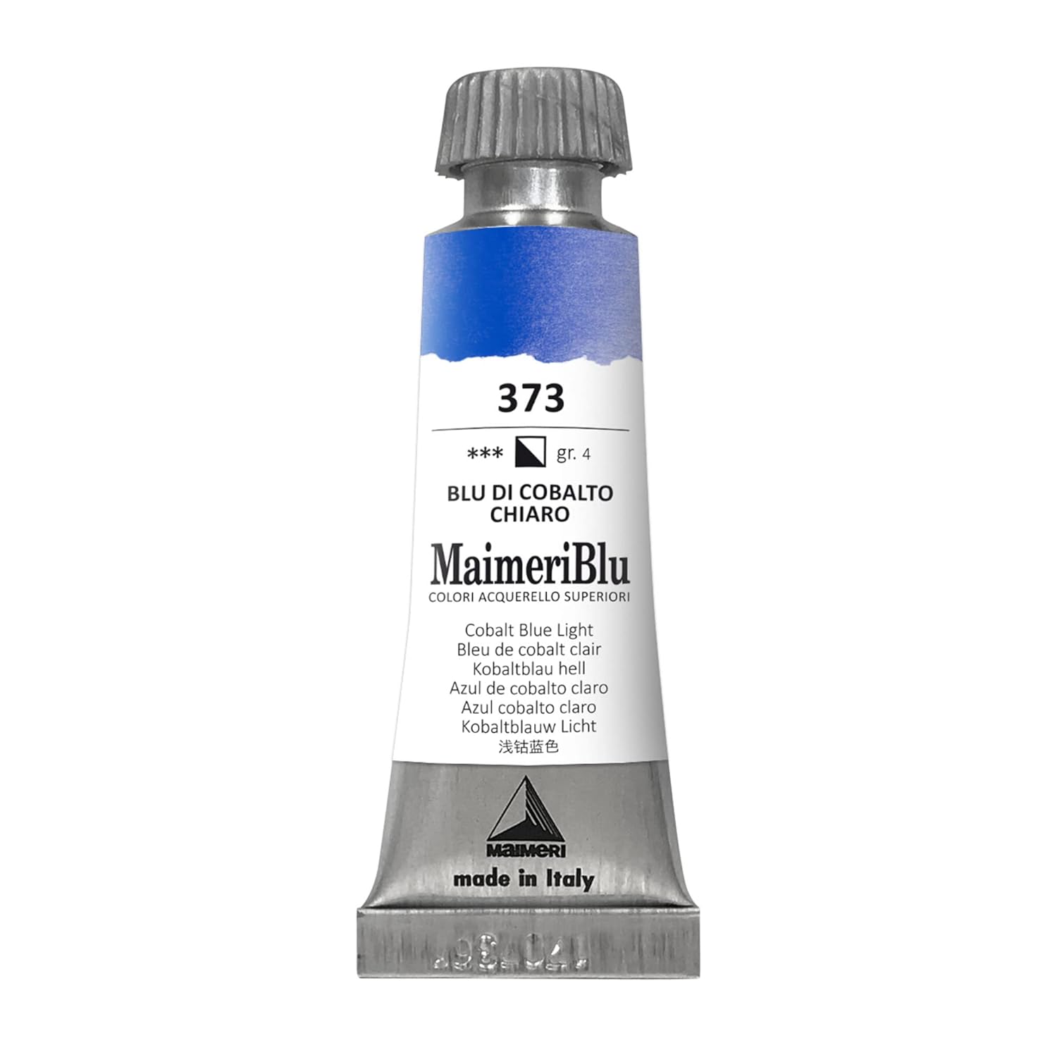 MaimeriBlu 12ml Single-Pigment Watercolor Paint - Cobalt Blue Light PB28 Professional Watercolor Paint - Lightfast and Transparent Watercolor Paint Tube for Artists