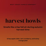 Harvest Howls | Mini Pet Friendly Candle | Pet Safe | All Natural Clean Burning Soy | Non-Toxic | Dog & Cat Safe | Pet Odor Eliminator | Air Freshening Scented Candle | 4 Oz