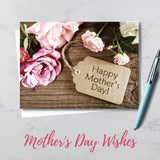 25 Mother'S Day Cards - Beautiful Rose Design - 26 White Envelopes - Fsc Mix