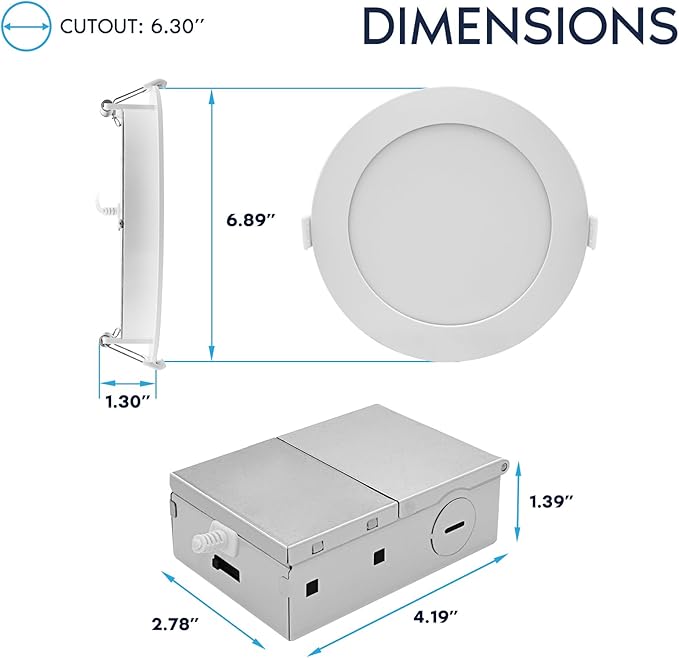 12 Pack 6 Inch LED Recessed Lights 1400LM 5CCT Dimmable Ceiling Downlights