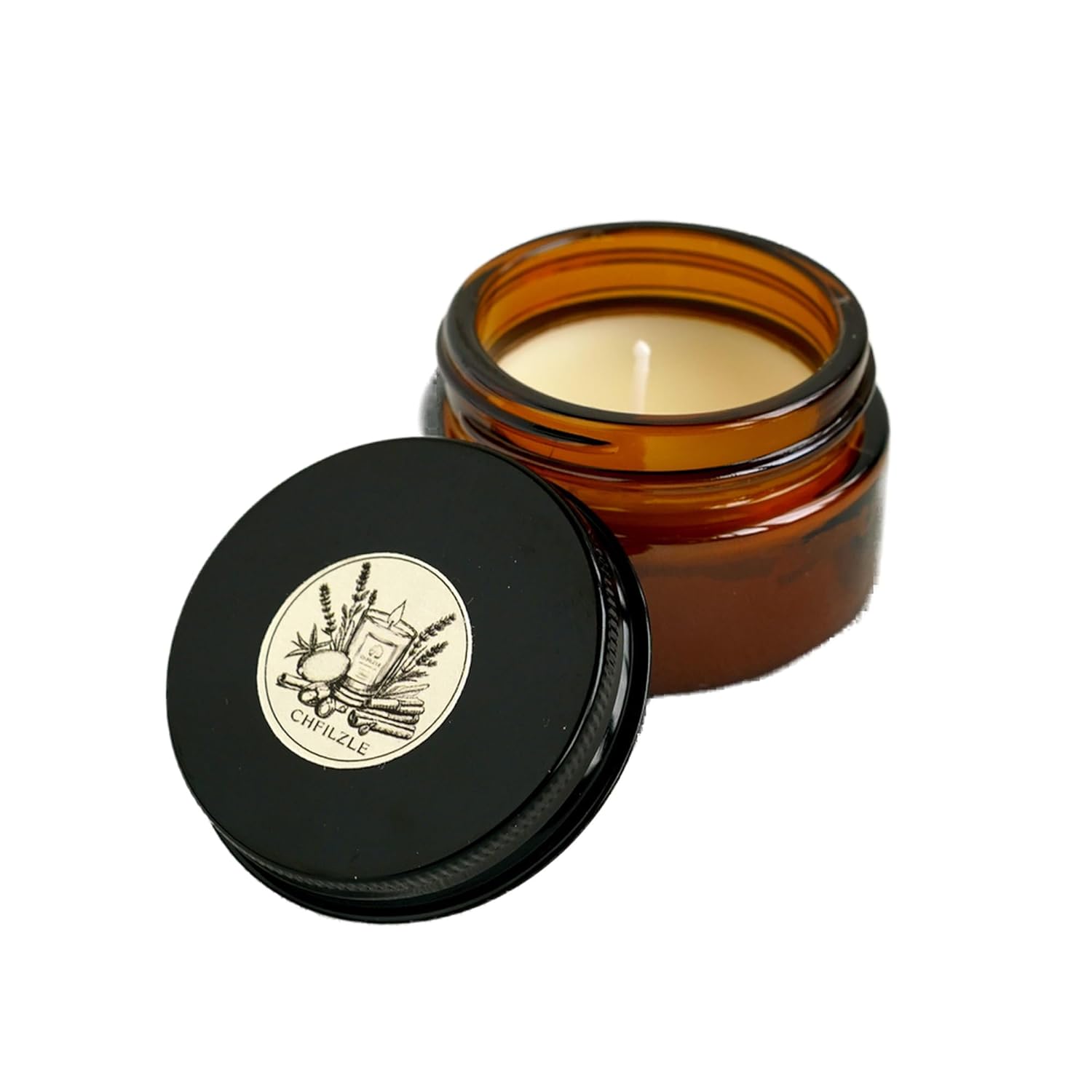 Hand-Poured Lavender Vanilla Mini Candle | 1.06Oz Pure Botanical Essential Oils | Travel-Size Soy Wax For Spa Relaxation & Desk Aromatherapy