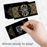 Big Dot of Happiness Roaring 20's - 1920s Art Deco Jazz Party Game Scratch Off Dare Cards - 22 Count