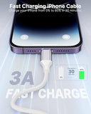 2 Pack Apple MFi Certified USB A to Lightning Cable 1FT Short Nylon Braided Fast Charging Cord for iPhone iPad