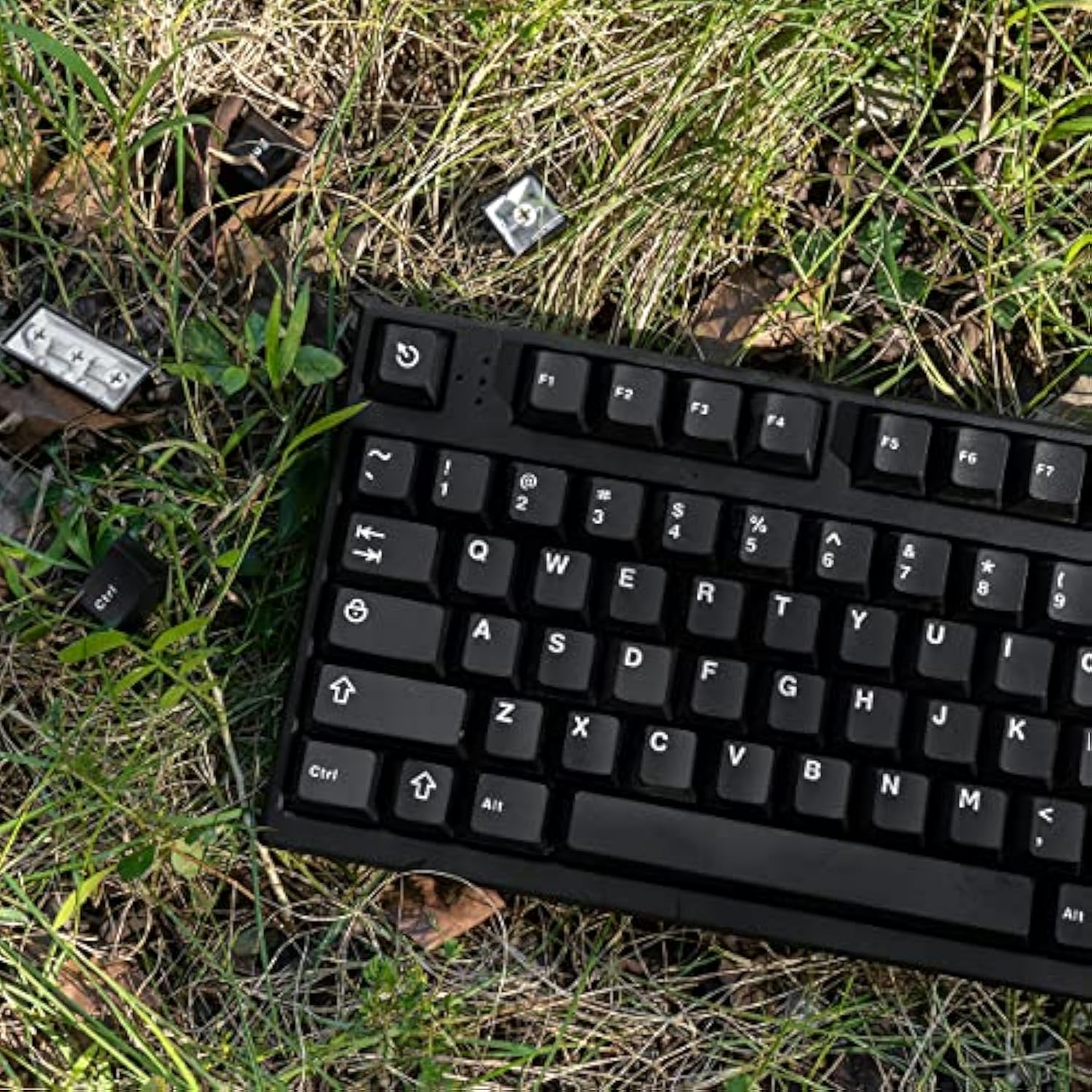 Black Wob Keycaps Doubleshot Cherry Profile 121 Keys Custom Minimalist Keycaps