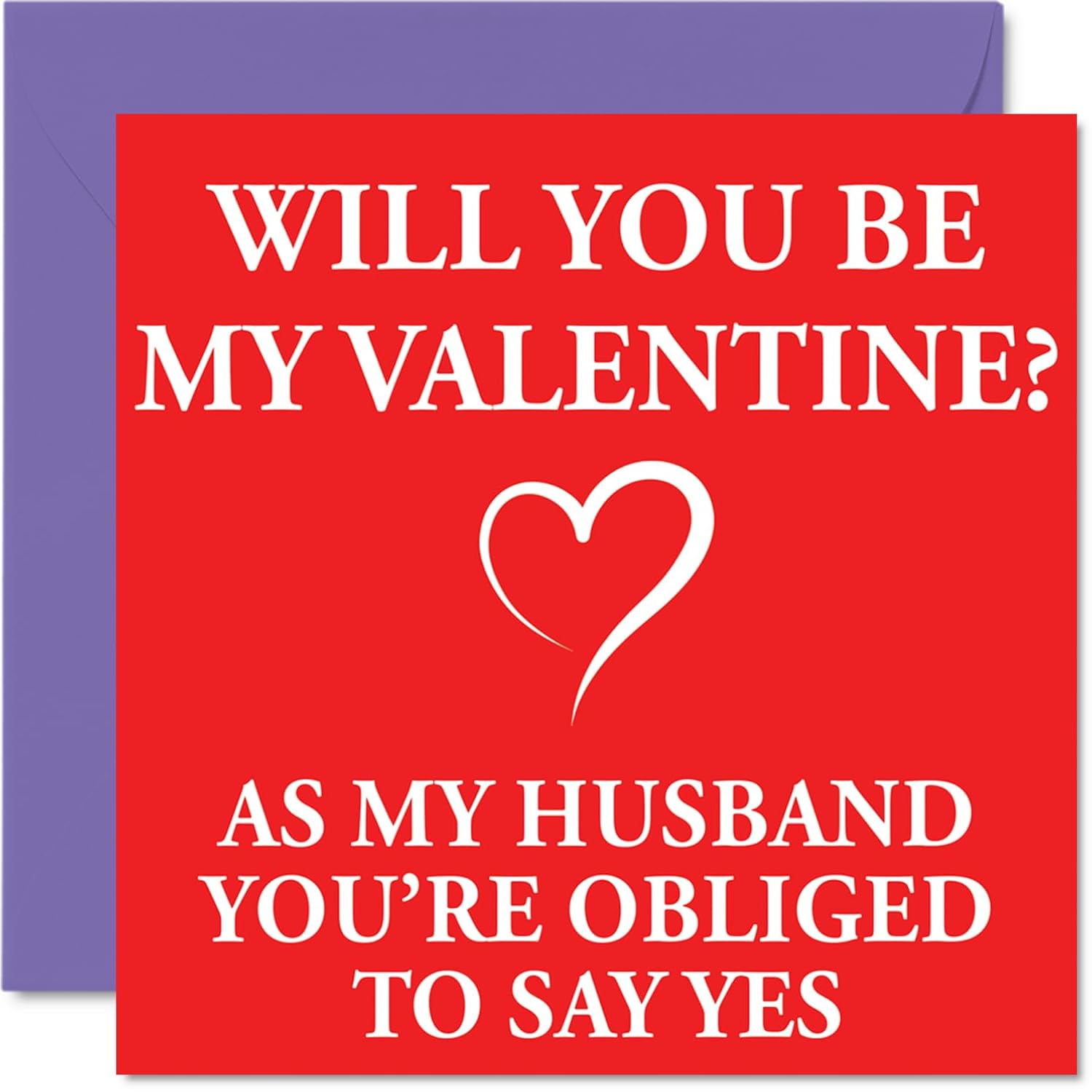 Funny Husband Valentine'S Day Card - Be My Valentine - Cheeky Happy Valentines Card For Husband From Wife Partner, 5.7 Inch Joke Humor Valentine Greeting Cards