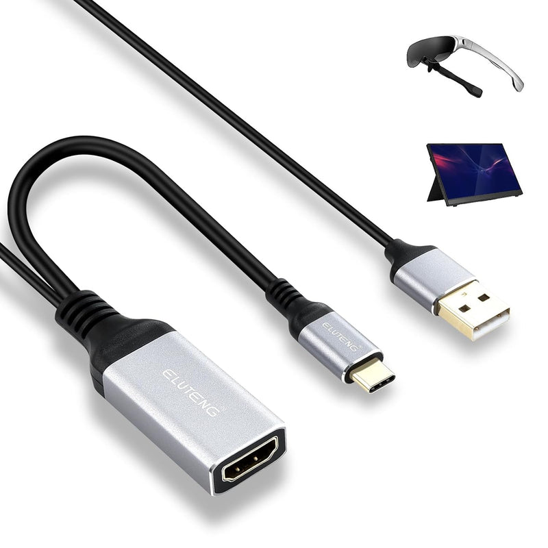 Hdmi To Usb C Adapter 4K@60Hz Portable Hdmi Female To Type C Male Converter Ca