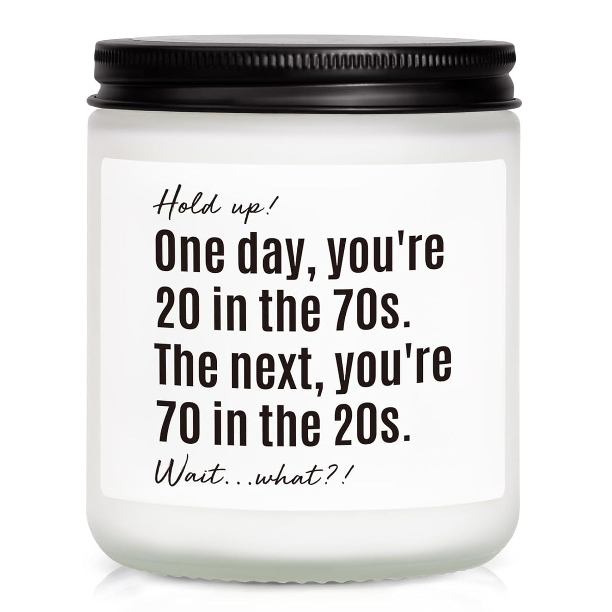 70Th Birthday Gifts For Women, Men, 70Th Birthday Gift, Gifts For 70 Year Old Woman, Happy 70 Year Old Bday Candle 7Oz Soy Wax Lavender & Woods Scented