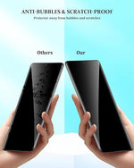 2+2 Pack Privacy Screen & Camera Lens Protector for Samsung S25 Plus, Anti-Spy, Fingerprint ID