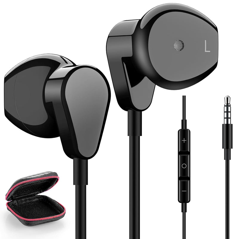 Wired Earbuds Noise Cancelling 3.5Mm Jack Headphones With Microphone Volume Co