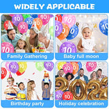 10th Birthday Balloons, 18 Pcs Printed Latex Party Decor for 10-Year Celebrations