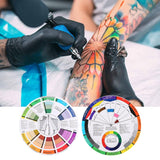 Color Mixing Wheel, Creative Paint Mixed Learning Guide Makeup Blending Mix Colour Sectors Board Showing Relationships Between Learning Card Art Class Teaching Tool For Watercolor Chart School