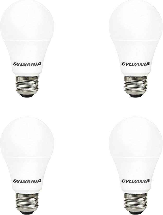 4 Pack A19 LED Light Bulbs 14W 100W Equivalent Bright White 1500 Lumens E26 Frosted Finish
