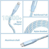 3 Pack Apple MFi Certified USB C to Lightning Cable 6FT Fast Charging Cord for iPhone 14 13 12 11 Pro Max iPad