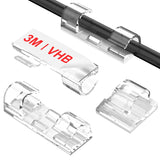 Adhesive Cable Clips Clear (40Pcs, M), Upgraded Wire Holders For Wall, Strong Cord Organizer Under Desk, Car, Pc, Christmas Light Indoor/Outdoor