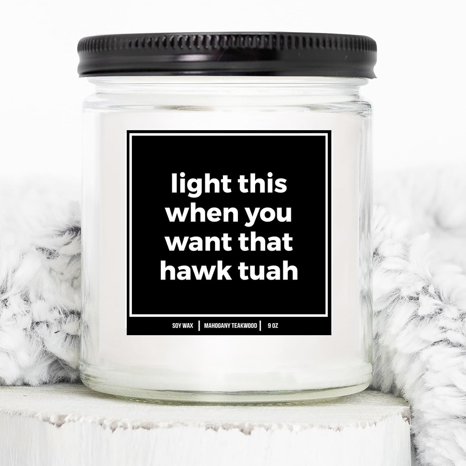 You Nique Designs Funny Candles For Men, Hawk Tuah Candle Gift For Husband, Boyfriend, Him 9Oz, Husband Anniversary From Wife, Naughty Gifts For Men, Boyfriend, Sexy Gifts (Mahogany Teakwood)