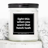 You Nique Designs Funny Candles For Men, Hawk Tuah Candle Gift For Husband, Boyfriend, Him 9Oz, Husband Anniversary From Wife, Naughty Gifts For Men, Boyfriend, Sexy Gifts (Mahogany Teakwood)