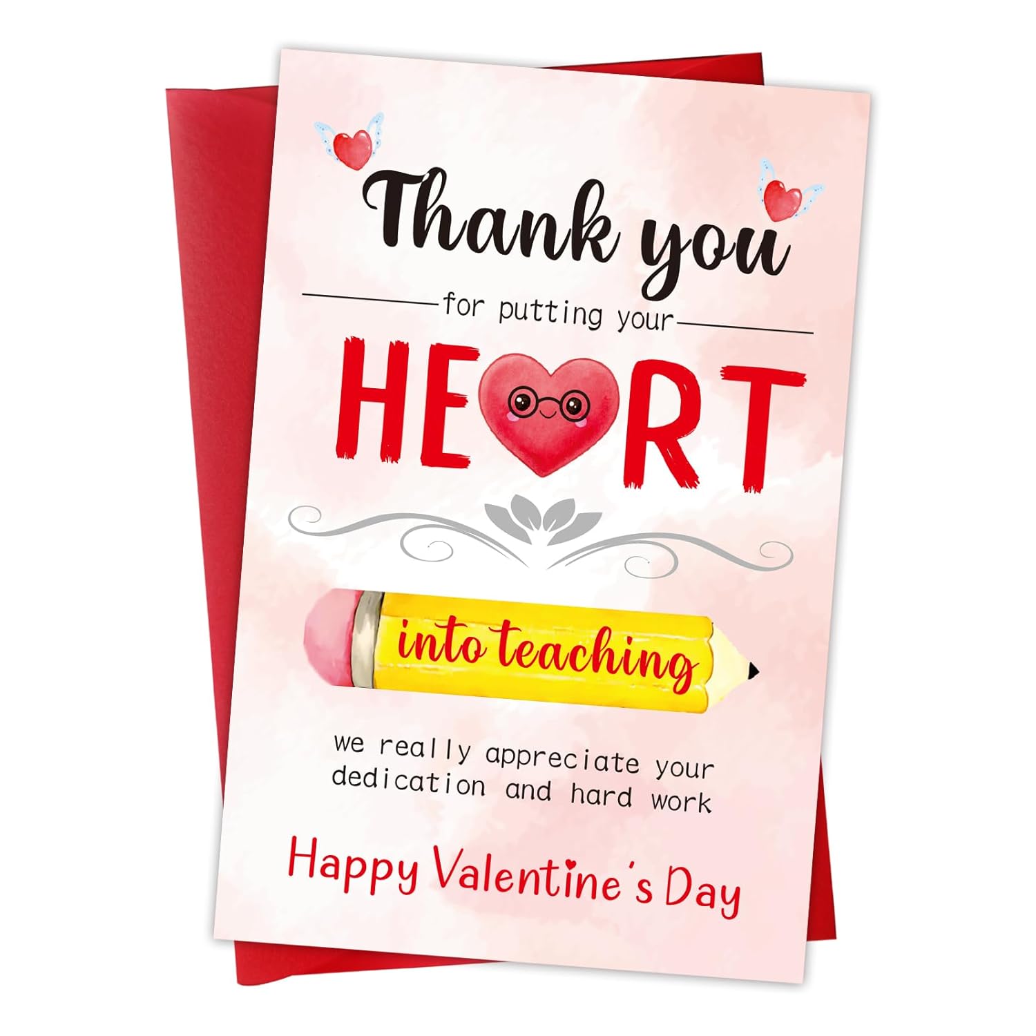 Happy Valentine'S Day Cards For Teacher Valentine'S Day Gifts Teacher Valentines Day Cards With Envelopes Teacher Valentines Greeting Cards Thank You Teachers Valentine'S Gifts Cards From Students
