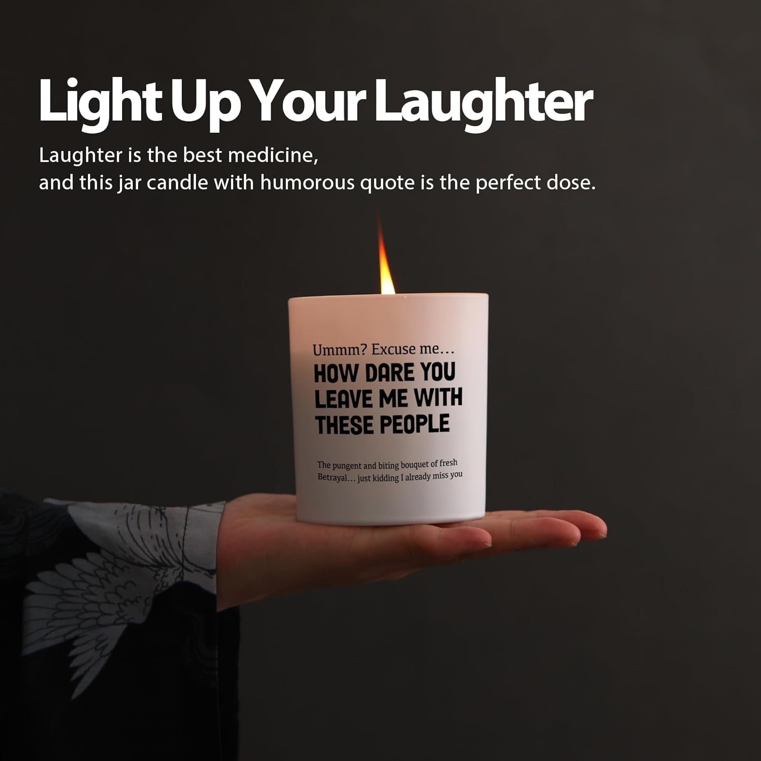 How Dare You Leave Me With These People Retirement Gifts Scented Candles For Home Office Jar Candles Lavender Sage Floral Scent Soy Wax Candles 9.5 Oz