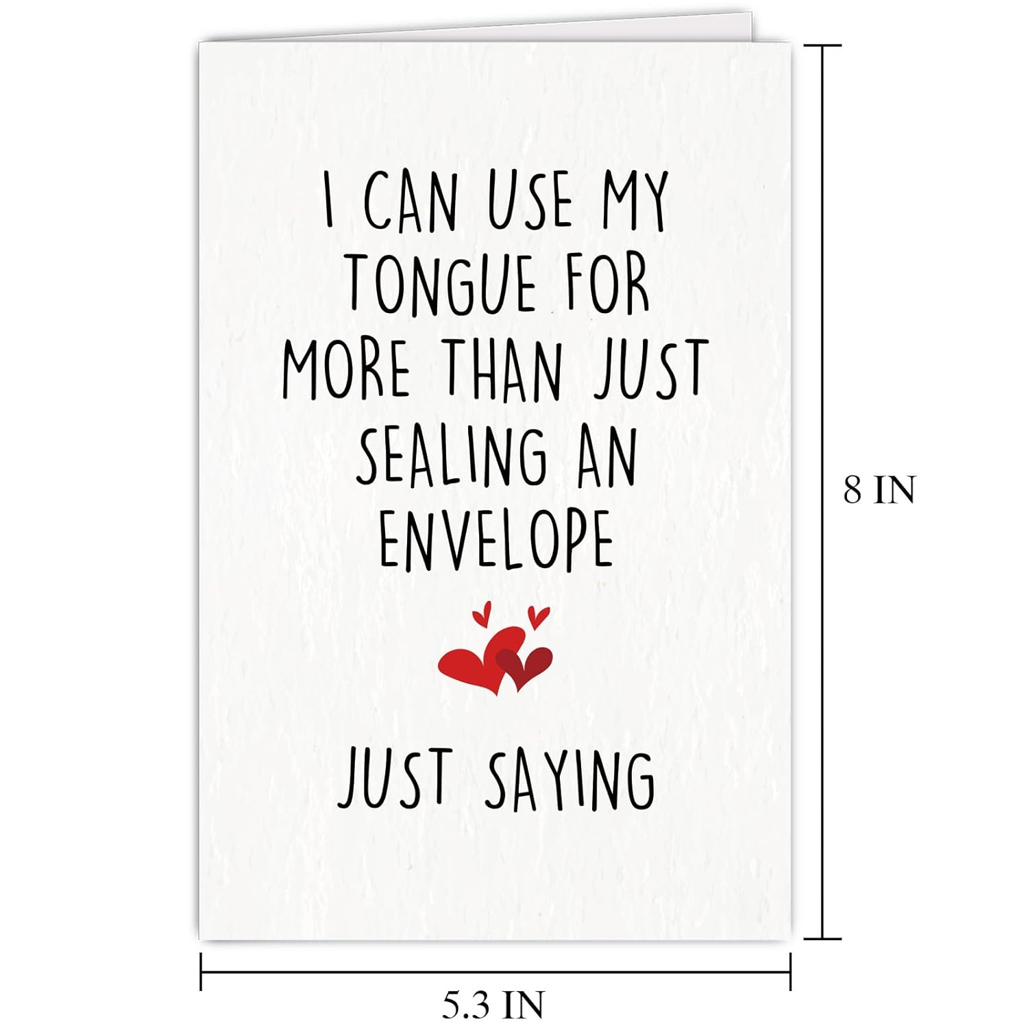 Naughty Birthday Card For Women Men, Rude Anniversary Card For Him Her, Valentines Day Card, Use My Tongue For More Than Just Sealing An Envelope