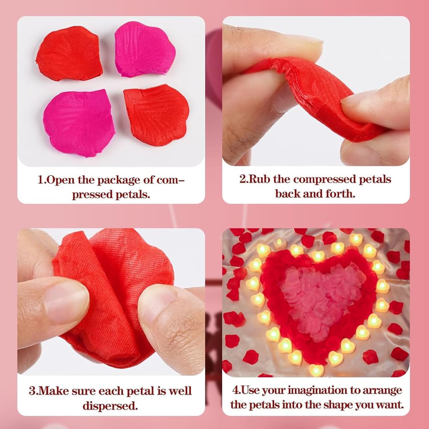 I Love U Light Letters Valentine Day Red Light Letters 24Pcs Flameless Candles 1000Pcs Fake Rose Petals 30Pcs Red Balloons 1Pcs Love Balloons For Valentine'S Day Decoration