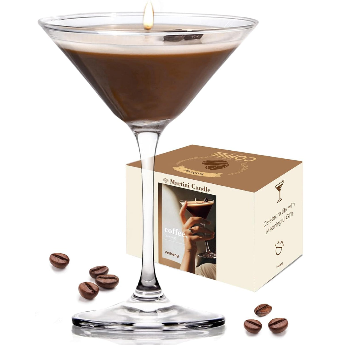 Martini Coffee Candles Gifts For Women, Scented Candles Unique Gifts For Women,Funny Cute Cool Cereal Soy Wax Candle For Home, Bedroom,Coffee Bar Scented For Christmas, Birthday,Halloween