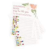 Baby Shower Games – Guess The Children’S Book Title Game For Girl, Baby In Bloom Floral Theme, 50 Cards