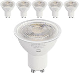 6 Pack GU10 LED Bulbs 6W Dimmable 5000K Daylight 580 Lumens 50W Halogen Equivalent