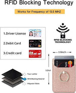 RFID Leather Stick-On Phone Card Holder, Adhesive Wallet for Most Smartphones