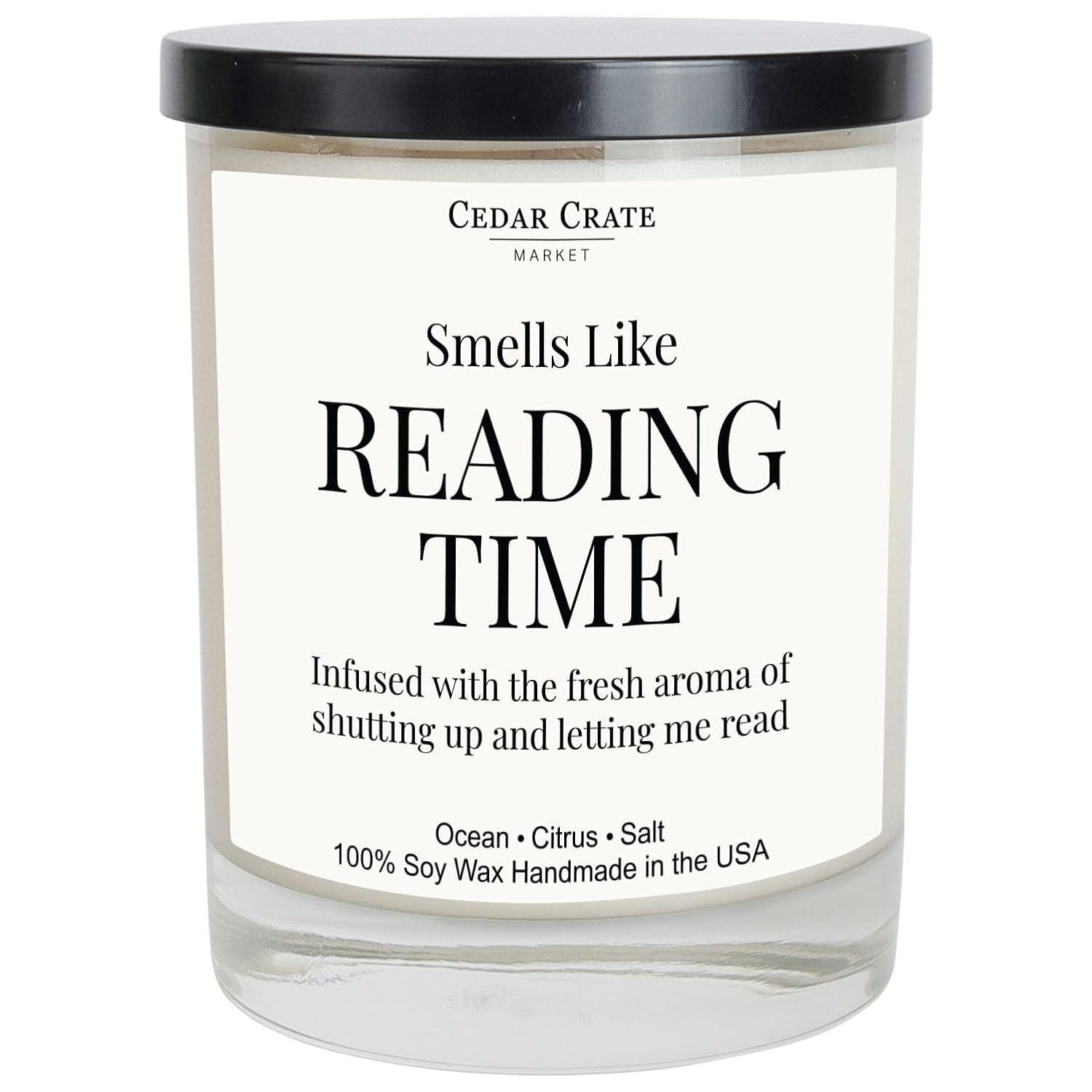 - Book Lovers Gifts For Readers - Funny Bookish Candle For Women, Men, Best Friend, Librarian, Bookworm, Birthday, 14Oz Ocean + Citrus + Salt Scented Soy Wax, Made In Usa