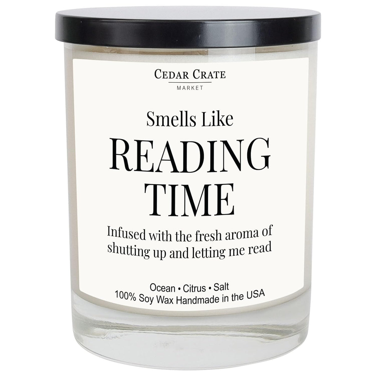 - Book Lovers Gifts For Readers - Funny Bookish Candle For Women, Men, Best Friend, Librarian, Bookworm, Birthday, 14Oz Ocean + Citrus + Salt Scented Soy Wax, Made In Usa