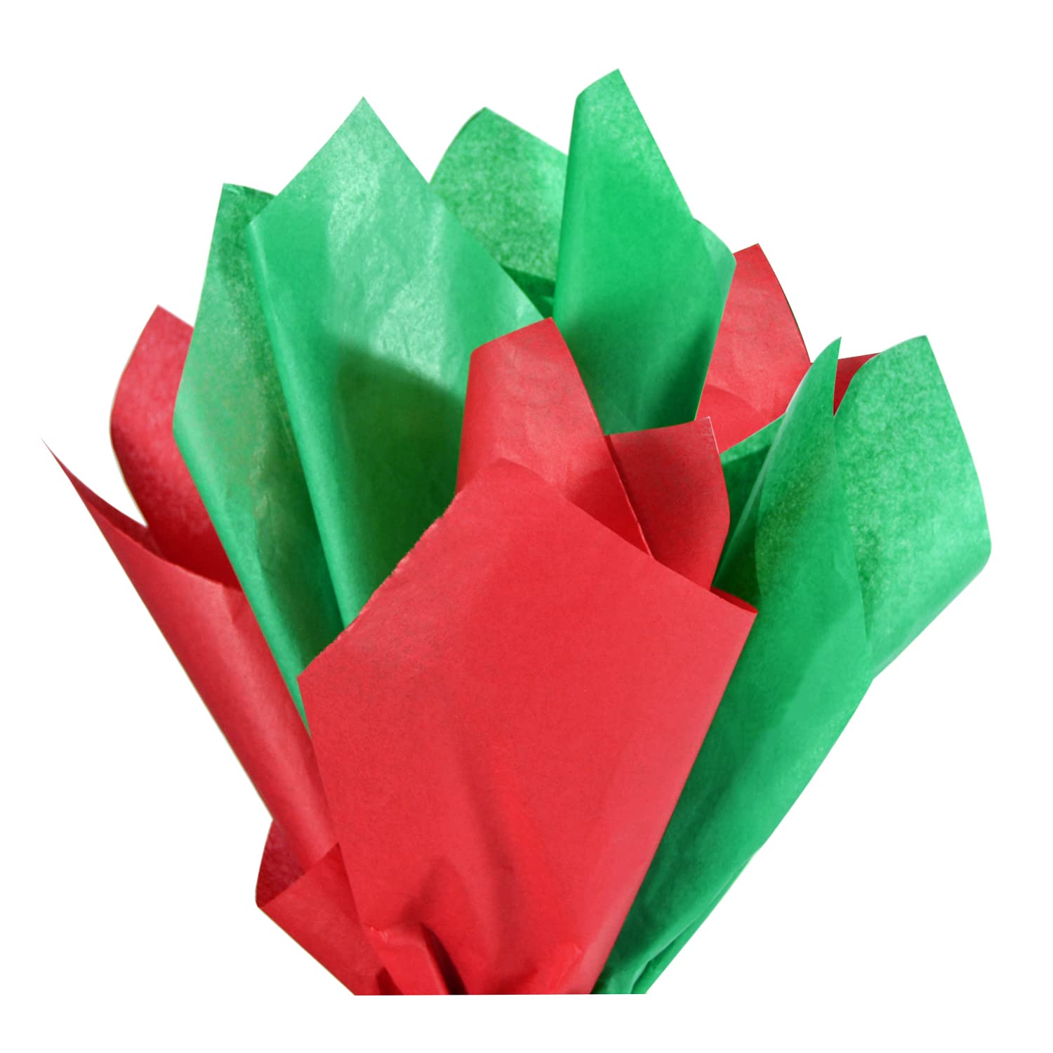 100 Sheets 20"X14" Red And Green Tissue Paper Bulk For Gift Bags,Gift Wrapping Arts Craft Party Favor Christmas Decoration