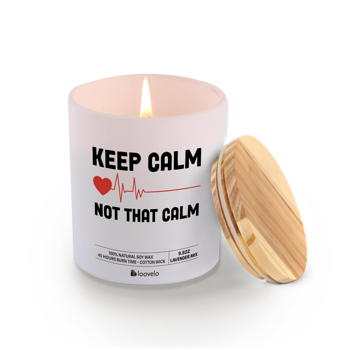 Keep Calm Not That Calm Nurse Gifts Emt Doctor Nursing Student Cardiologist Scented Candle Home Office Jar Candles Sage Floral Lavender Scent Soy Wax 9.5 Oz