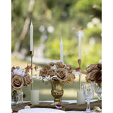 10Pcs Silk Roses Artificial Flowers Fake Long Stem Roses For Diy Wedding Bouquet Home Decoration (Coffee)