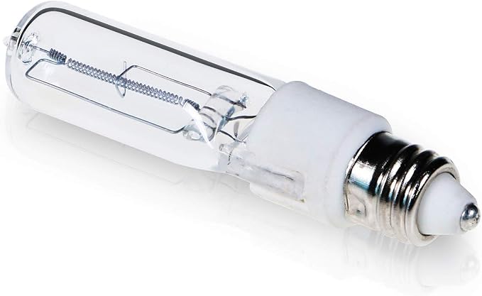 100W JDE11 Halogen Light Bulbs T4 Mini Candelabra Base E11 Dimmable Warm White 4 Pack