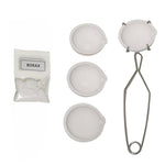 4Pcs 2.76"Ceramic Quartz Crucible Bowl Dish Cup For Melting Gold Silver Copper Whips Tongs Handle 2A Jewelry Refining Casting Pot And 20G Borax