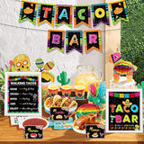Taco Bar Decoration Kit, Mexican Fiesta Party Decorations Taco Bar Banner Sign Tent Garland For Cinco De Mayo Fiesta Mexican Theme Party Bachelorette Bridal Shower Wedding Birthday Taco Party Supplies