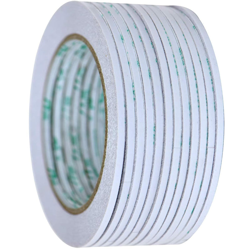 Double Sided Tape - Adhesive Sticky Craftwork Tapes- Mounting Tape12 Rolls Tot