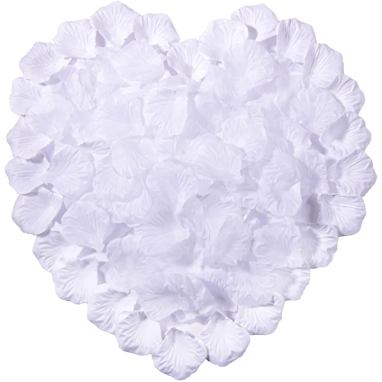 1200Pcs White Rose Petals,Artificial Flowers For Wedding,Parties,Romantic Night Atmosphere,Valentine'S Day,Anniversaries