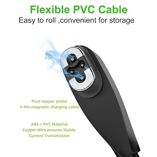 2 Pack 3.3FT Magnetic Charging Cable for Shokz OpenSwim Pro S710 Type C 4 Pin Black