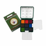 Mairtini Academy Grade Brilliant Series Solid Half-Pan Portable Travel Watercolor Set, 9 Colors, Green