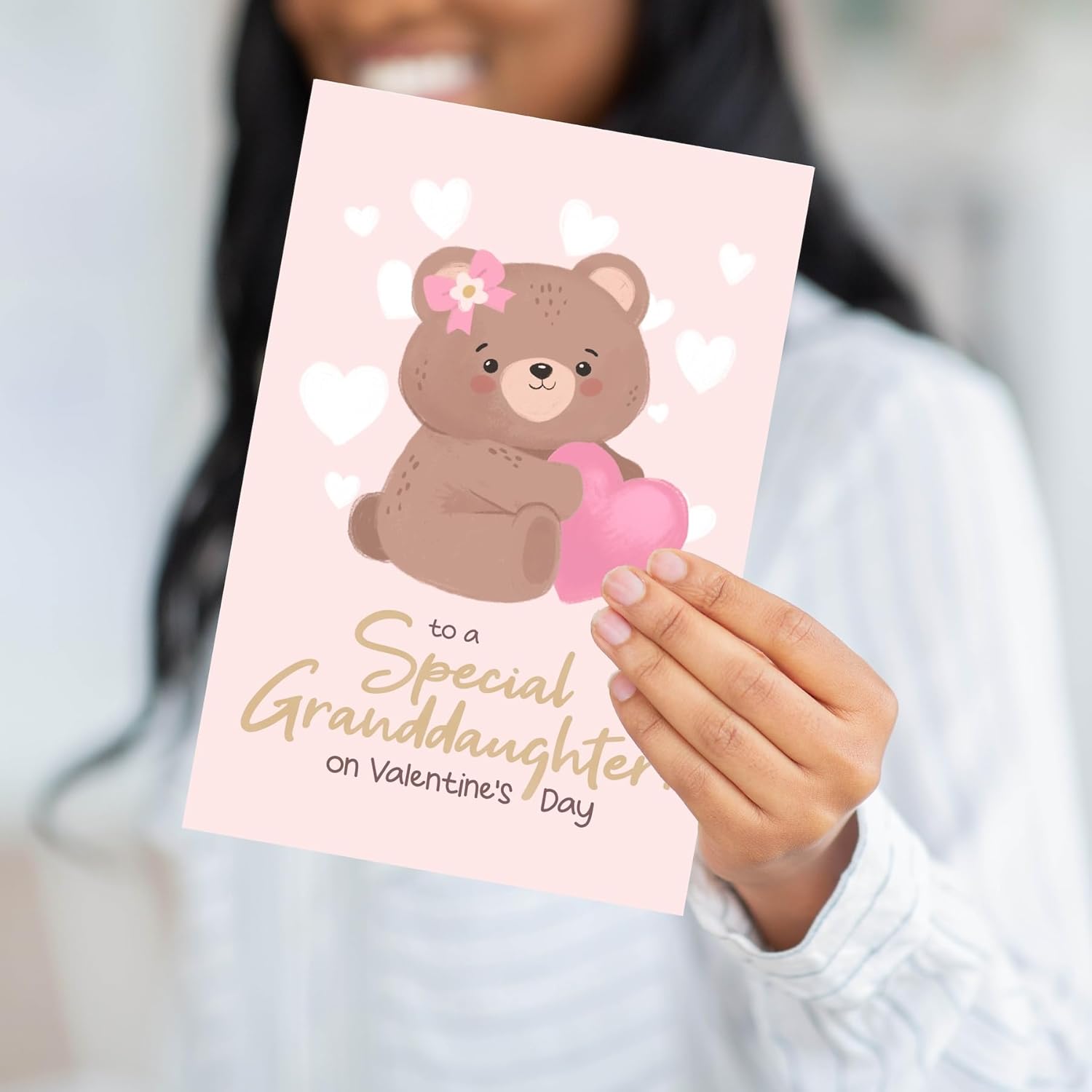 Greeting-Card (Valentine'S Day Granddaughter-Teddy Bear)