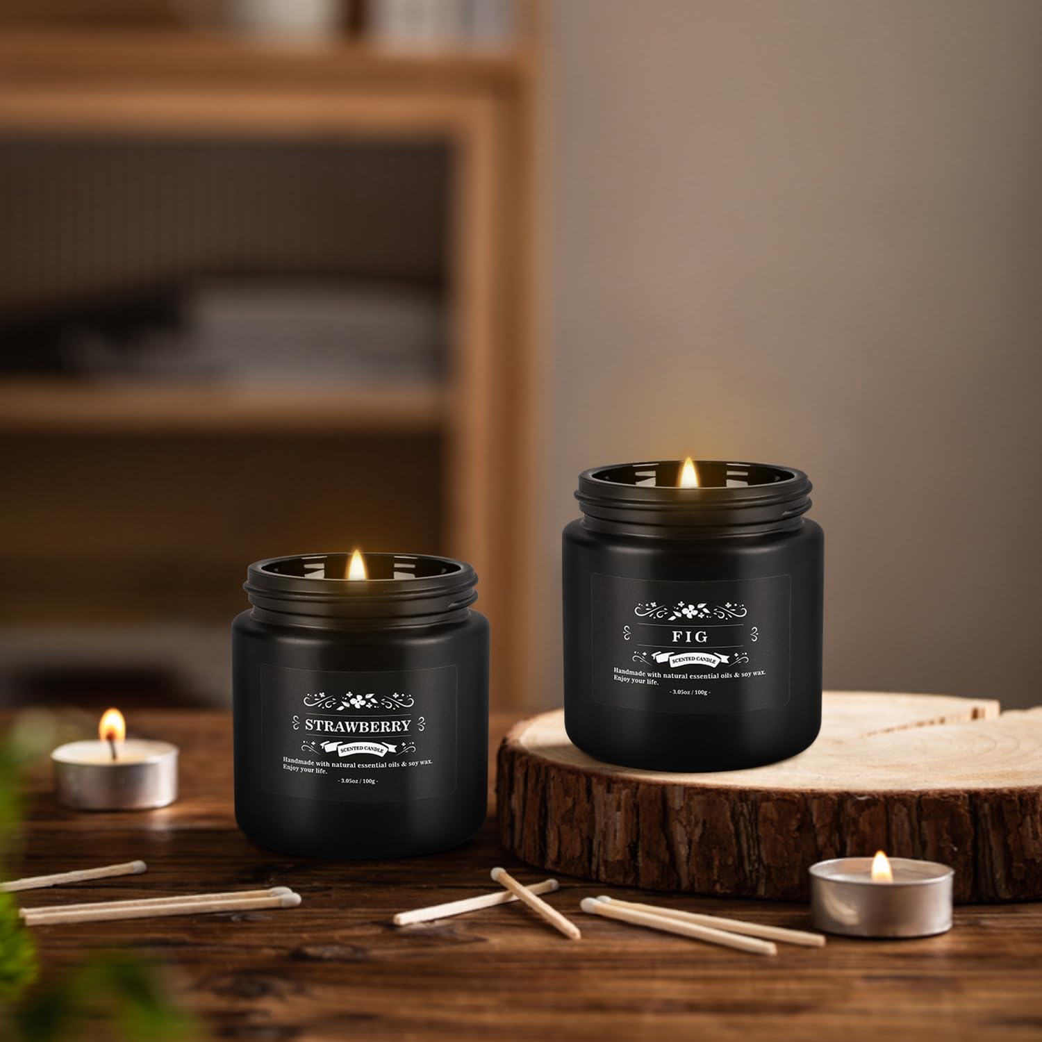 Scented Candles Gifts Set 24 Pack Soy Wax Travel Tin Jar Candles For Home 3.05 Oz For Mom For Christmas, Birthday, Thanksgiving, Mother'S Day(Black)
