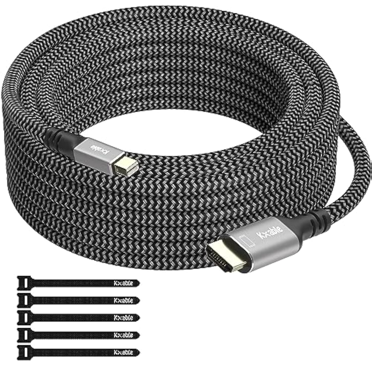 4K Mini Displayport To Hdmi Cable 20Ft, [4K@60Hz, Gold-Plated Plugs, Aluminum