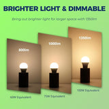 Smart LED Light Bulb 100W Equivalent Color Changing RGB and Warm White Dimmable Wi-Fi Enabled